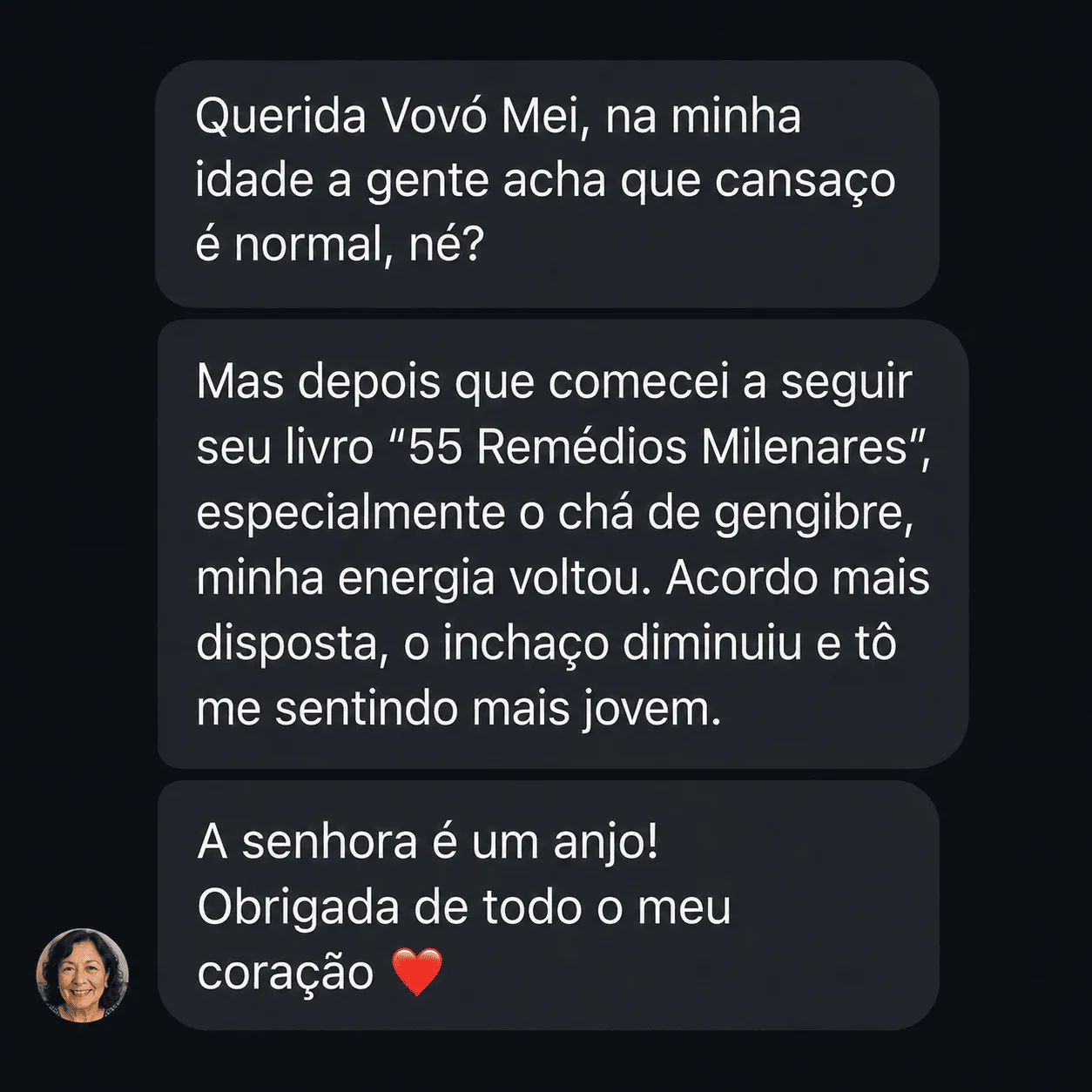 Depoimento — energia voltou, inchaço diminuiu